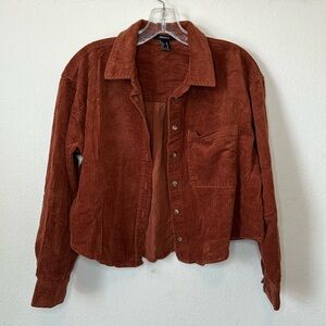 Forever 21, US size medium, brick red corduroy jacket.
